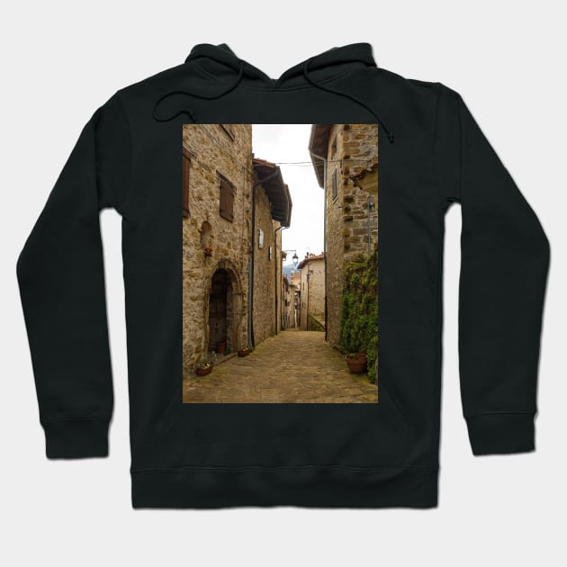 Street in Poffabro, North East Italy Hoodie by jojobob